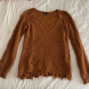 Burnt orange sweater